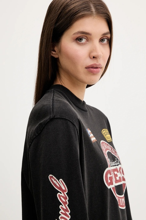 Guess Originals longsleeve bawełniany kolor czarny M5YI56 K8FQ4 - zdjęcie produktu nr 2