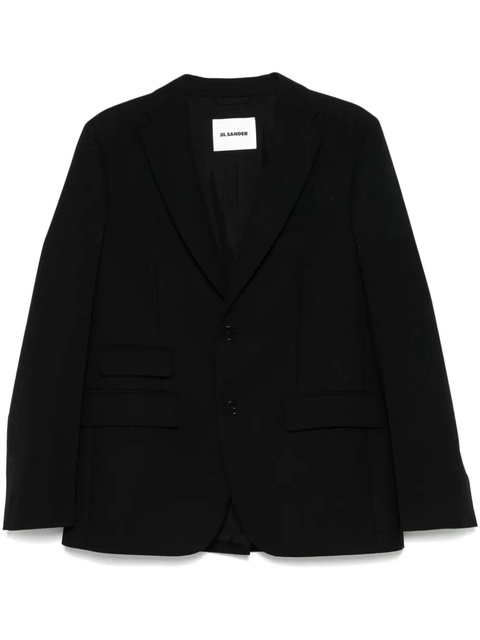 Jil Sander wool canvas blazer - Black - zdjęcie produktu nr 2