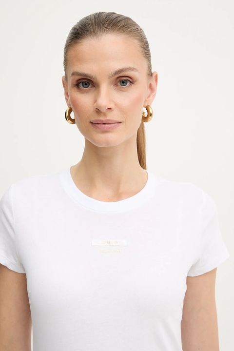 Armani Exchange t-shirt bawełniany damski kolor biały XW001369 AF10356 - zdjęcie produktu nr 2
