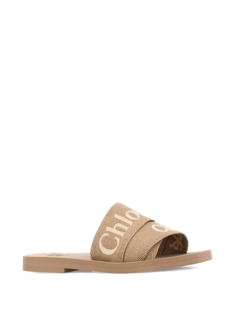 Chloé Woody logo-jacquard sandals - Brown - zdjęcie produktu nr 2