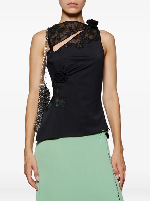 Coperni flower-detail tank top - Black - zdjęcie produktu nr 2