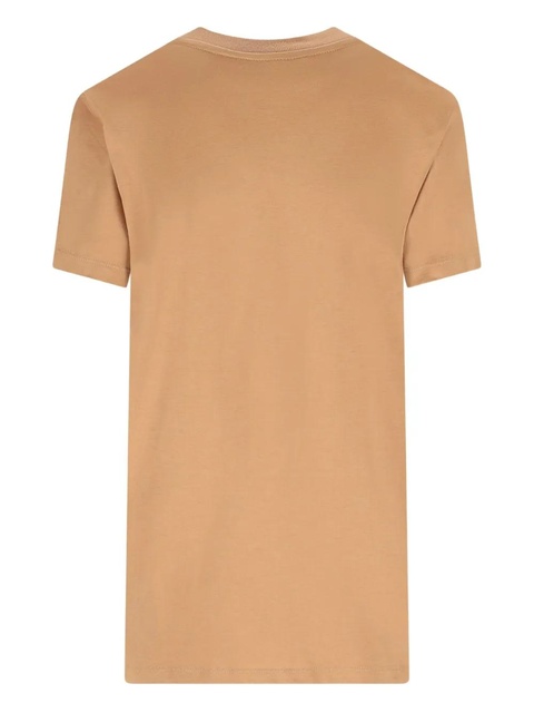 Max Mara logo-embroidered cotton T-shirt - Brown - zdjęcie produktu nr 1