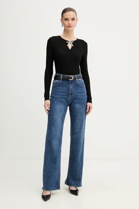 Morgan sweter damski kolor czarny lekki MNODI - zdjęcie produktu nr 2