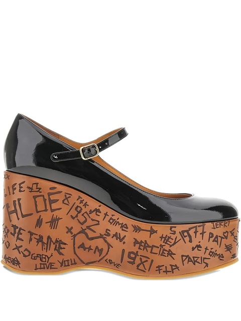 Chloé 80mm Maxime wedge pumps - Black - zdjęcie produktu nr 2