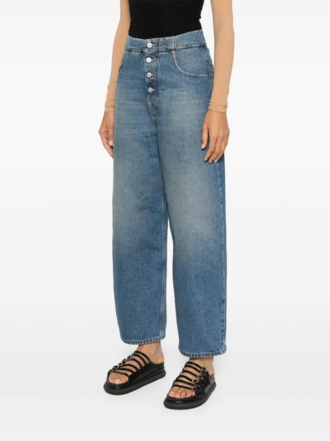 MM6 Maison Margiela high-rise wide-leg jeans - Blue - zdjęcie produktu nr 2
