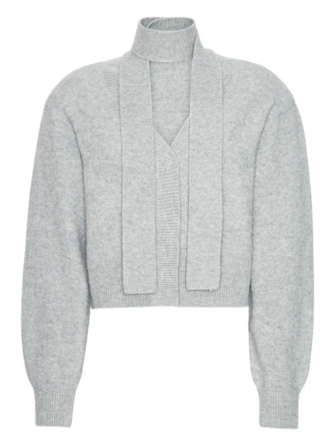 ROTATE BIRGER CHRISTENSEN balloon-sleeve V-neck cardigan - Grey - zdjęcie produktu nr 1