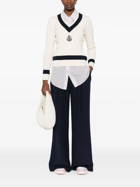 Lauren Ralph Lauren crepe trousers - Blue - zdjęcie produktu nr 1