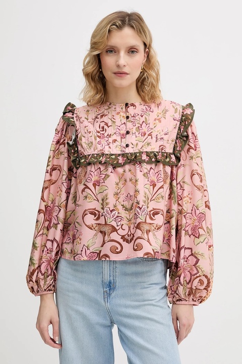 Barbour bluzka x Farm Rio damska kolor multicolor wzorzysta LSH1718 - zdjęcie produktu nr 1