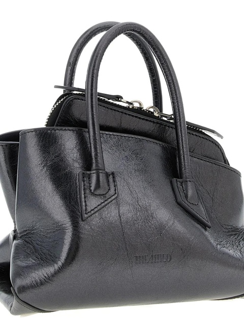 The Attico mini La Passeggiata embossed-logo tote bag - Black - zdjęcie produktu nr 2