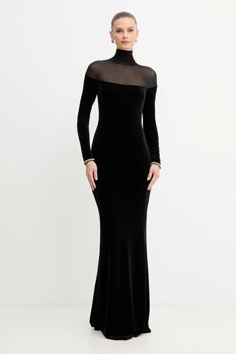 Elisabetta Franchi sukienka kolor czarny maxi dopasowana ABR4257E2 - zdjęcie produktu nr 2