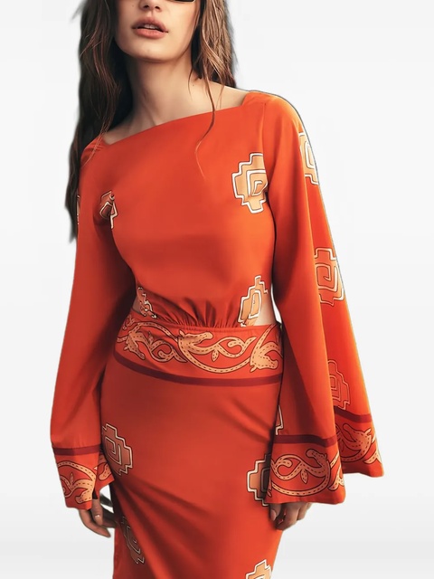 Johanna Ortiz Underwater Sanctuary midi dress - Red - zdjęcie produktu nr 2