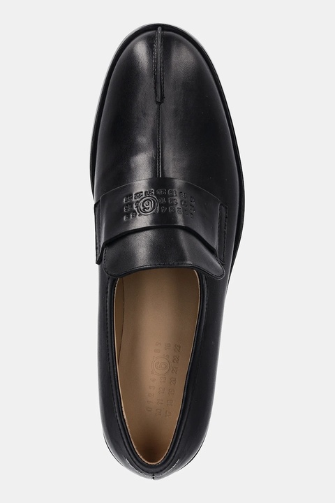 MM6 Maison Margiela mokasyny skórzane damskie kolor czarny na płaskim obcasie S59WR0096.P5000.T8013 - zdjęcie produktu nr 2
