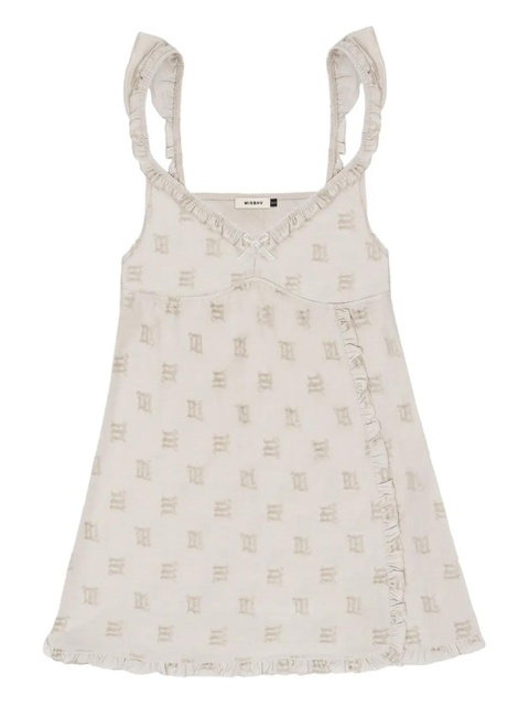 MISBHV velour monogram slip dress - Neutrals - zdjęcie produktu nr 2