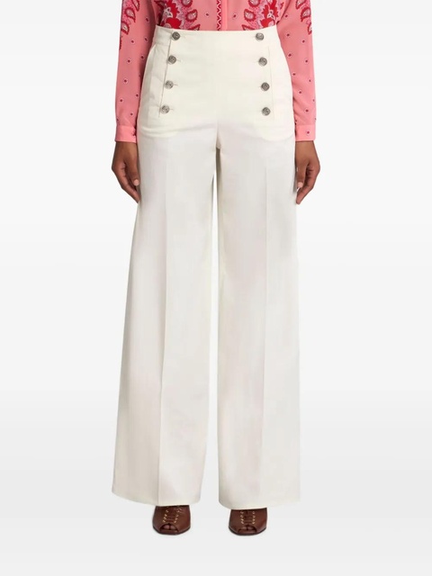 ETRO buttoned palazzo pants - White - zdjęcie produktu nr 2