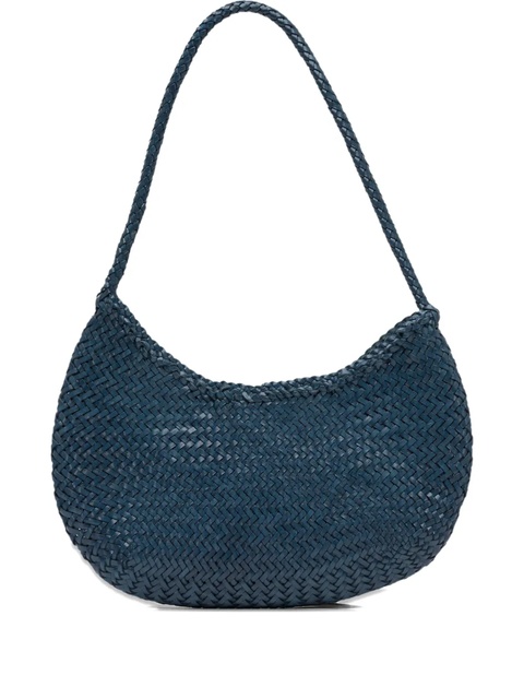 DRAGON DIFFUSION Nova Luna braided leather shoulder bag - Blue - zdjęcie produktu nr 1