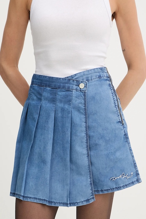 Karl Lagerfeld spódnicospodnie jeansowe KL X DISNEY damska kolor niebieski z aplikacją high waist A3W12002 - zdjęcie produktu nr 2