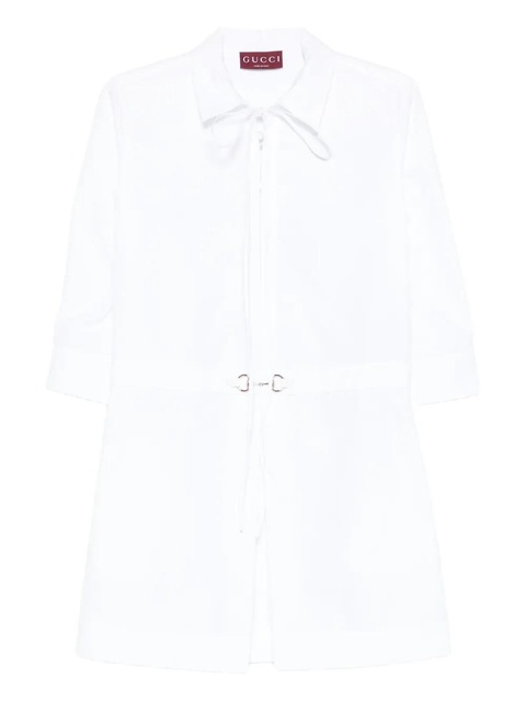 Gucci Horsebit-detail poplin dress - White - zdjęcie produktu nr 1