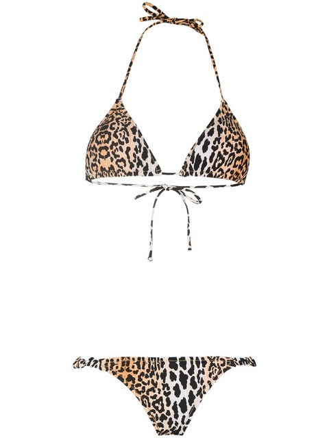 Reina Olga The Scrunchie leopard print bikini - Black - zdjęcie produktu nr 1