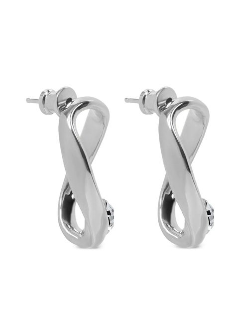 DRIES VAN NOTEN oval hoop earrings - Silver - zdjęcie produktu nr 2
