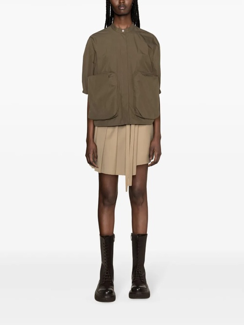 Jil Sander band-collar poplin shirt - Green - zdjęcie produktu nr 1