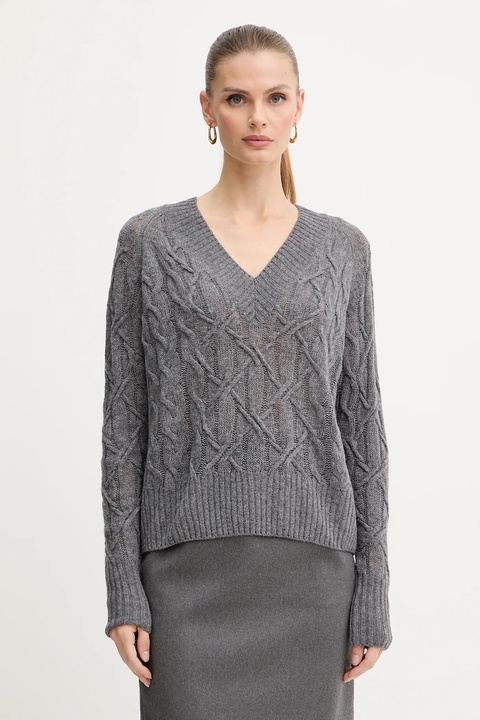 Ermanno Scervino LIFE sweter wełniany damski kolor szary lekki D474M501DGE - zdjęcie produktu nr 1