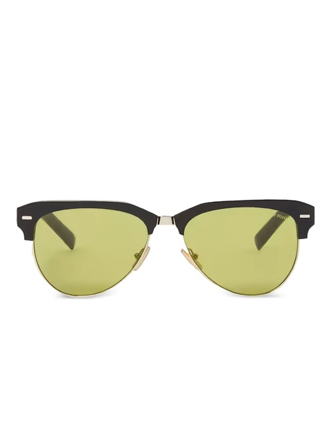 Miu Miu acetate gold-detail sunglasses - Black - zdjęcie produktu nr 1