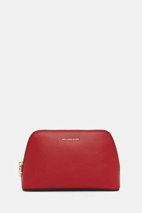 MICHAEL Michael Kors kosmetyczka skórzana kolor czerwony 32F5GJ6T2T - zdjęcie produktu nr 1