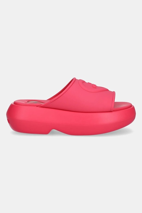 Love Moschino klapki damskie kolor różowy na platformie JA28207I0MI40604 - zdjęcie produktu nr 1