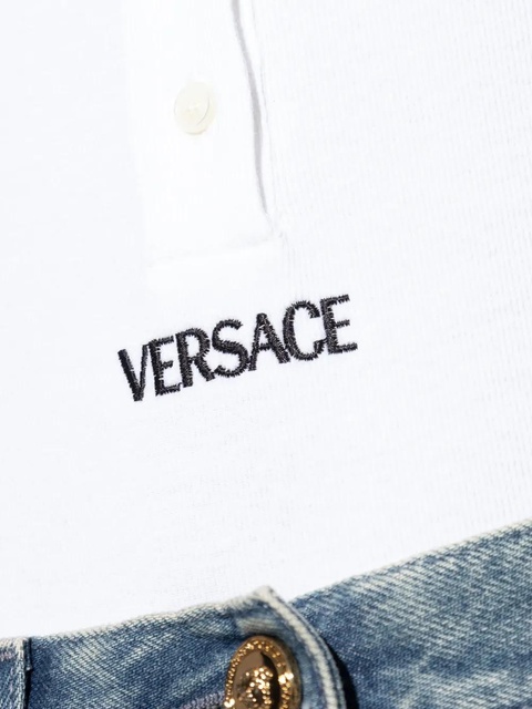Versace button-front cotton body - White - zdjęcie produktu nr 2