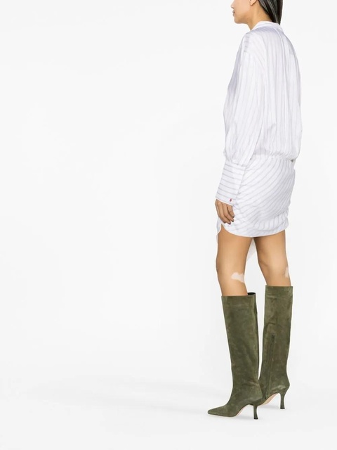 The Attico Hatty striped shirtdress - White - zdjęcie produktu nr 2