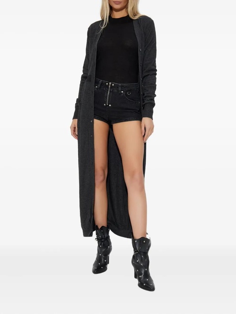 ISABEL MARANT belted buttoned cardigan - Grey - zdjęcie produktu nr 2