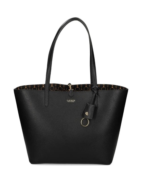 Lauren Ralph Lauren pebble-grain charm-detail tote bag - Black - zdjęcie produktu nr 1