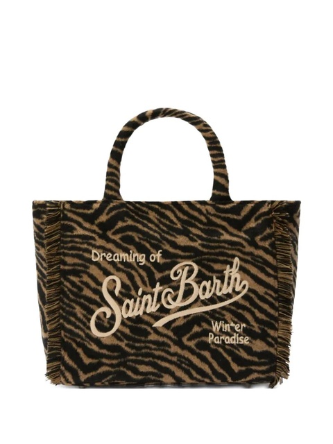 MC2 Saint Barth Colette fringed tiger tote bag - Brown - zdjęcie produktu nr 2