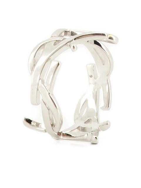 Saint Laurent cassandre logo ring - Silver - zdjęcie produktu nr 2