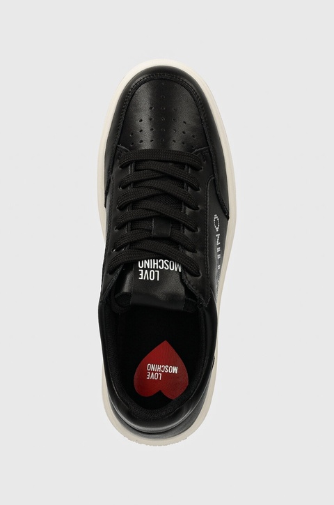 Love Moschino sneakersy skórzane kolor czarny JA15124G1LIA0000 - zdjęcie produktu nr 2