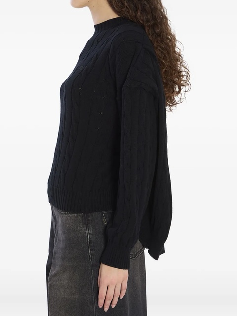 Balenciaga cable-knit logo sweater - Black - zdjęcie produktu nr 2