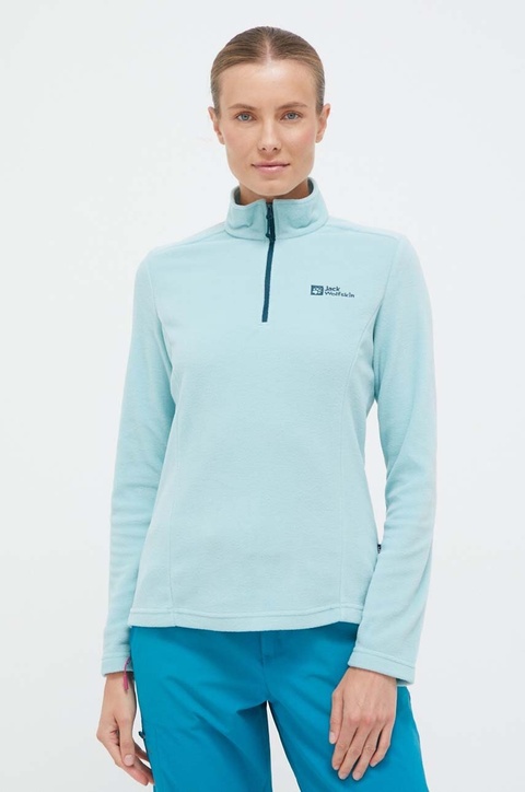 Jack Wolfskin bluza sportowa Taunus kolor turkusowy gładka 1709532 - zdjęcie produktu nr 1