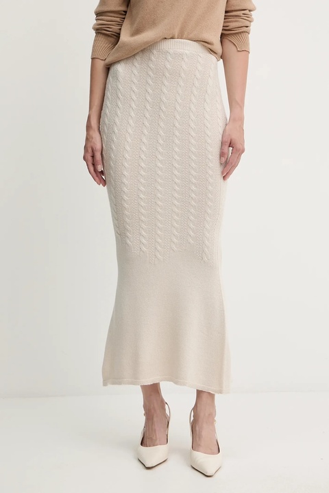 Twinset spódnica kolor beżowy maxi ołówkowa 252TP3322 - zdjęcie produktu nr 1