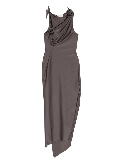 Coperni flower-appliqué midi dress - Grey - zdjęcie produktu nr 1