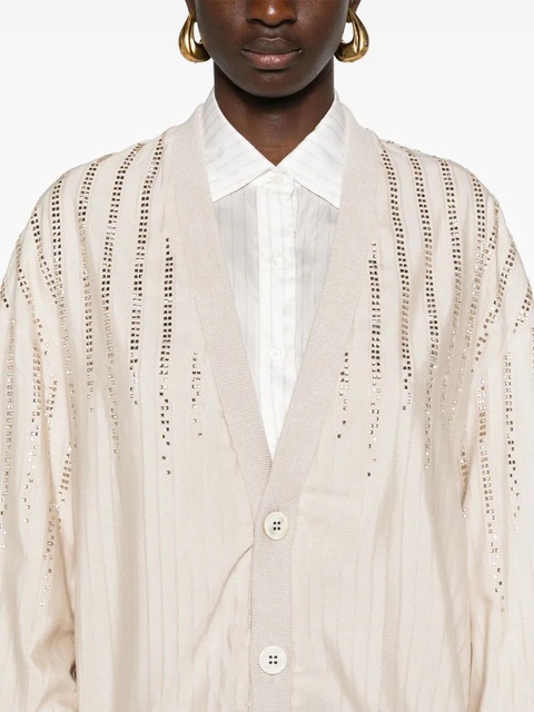 Golden Goose Gisela pinstripe-jacquard bomber jacket - Neutrals - zdjęcie produktu nr 2