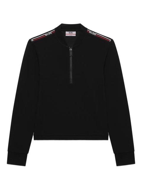 GCDS zip-collar sweater - Black - zdjęcie produktu nr 1