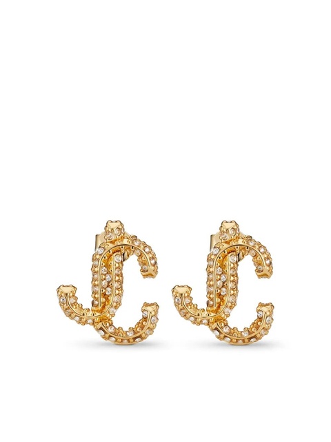 Jimmy Choo JC crystal-embellished stud earrings - Gold - zdjęcie produktu nr 1