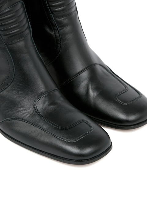 MM6 Maison Margiela leather ankle boots - Black - zdjęcie produktu nr 2