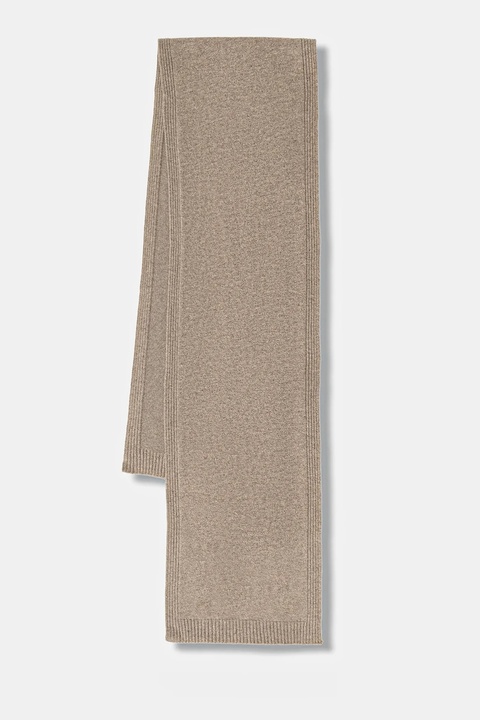 United Colors of Benetton szalik z dodatkiem wełny damski kolor brązowy gładki 122HDU01O - zdjęcie produktu nr 1