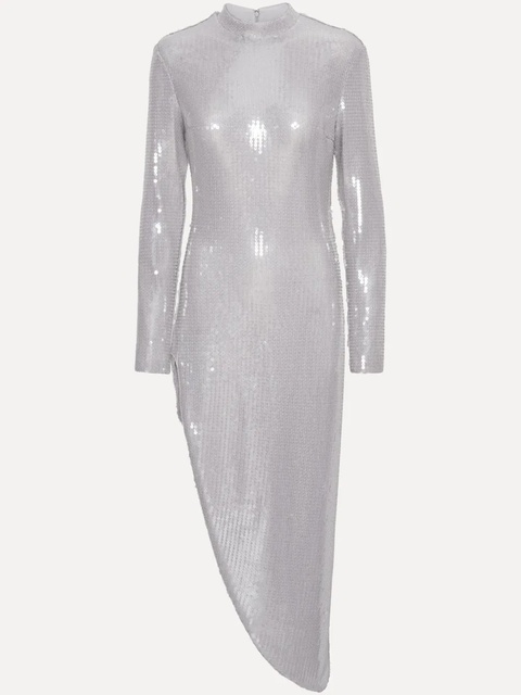 ROTATE BIRGER CHRISTENSEN sequin-embellished slit dress - Grey - zdjęcie produktu nr 2