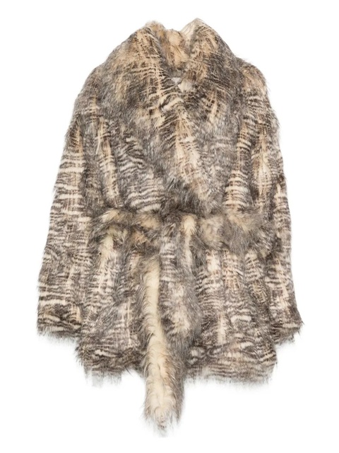ENTIRE STUDIOS Juno tiger-print faux-fur coat - Neutrals - zdjęcie produktu nr 1