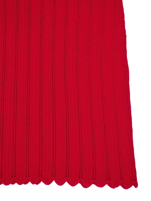 Altuzarra Sissi open-knit scalloped-hem maxi dress - Red - zdjęcie produktu nr 2