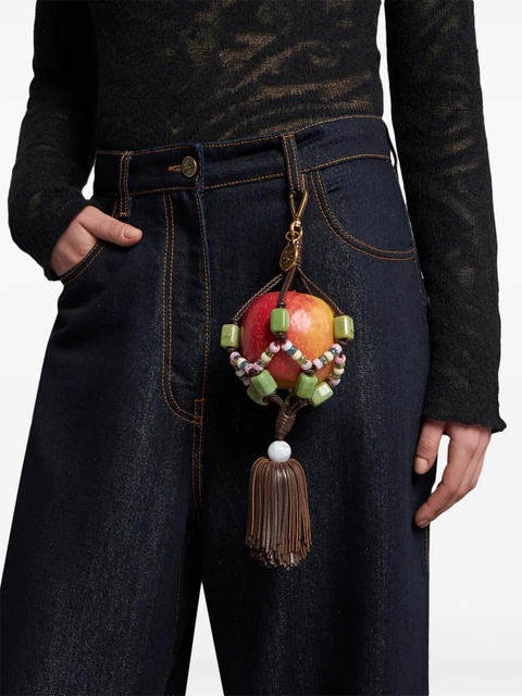 ETRO apple-tassel leather charm - Brown - zdjęcie produktu nr 2