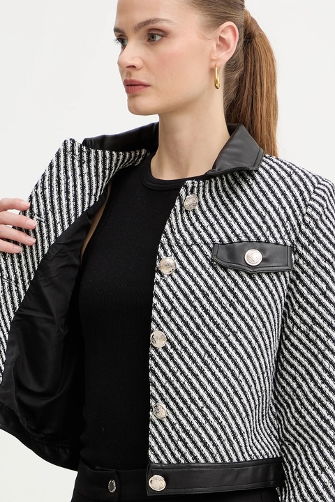 Morgan marynarka kolor czarny jednorzędowa wzorzysta VEGGO - zdjęcie produktu nr 2