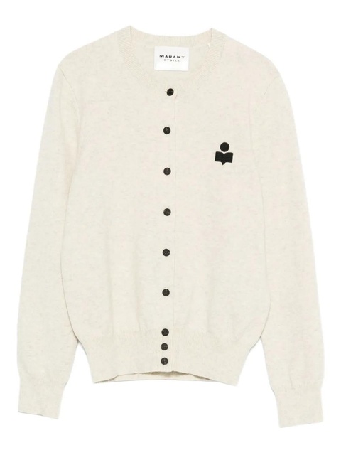MARANT ÉTOILE embroidered-logo cardigan - Grey - zdjęcie produktu nr 1
